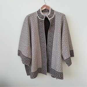 Johnstons of Elgin Reversible 100% Cashmere Geometric Pattern Cape